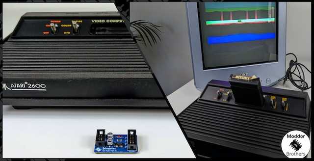 Modded Atari 2600 playing Pitfall II
